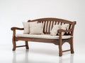 Gartenbank Holz 160x65x92 cm Braun-Beige - klassische Sitzbank für Garten
