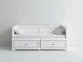Schlafsofa Holzwerkstoff 206x96x86 cm weiß für Schlafzimmer - Tagesbett mit 2 Schubladen