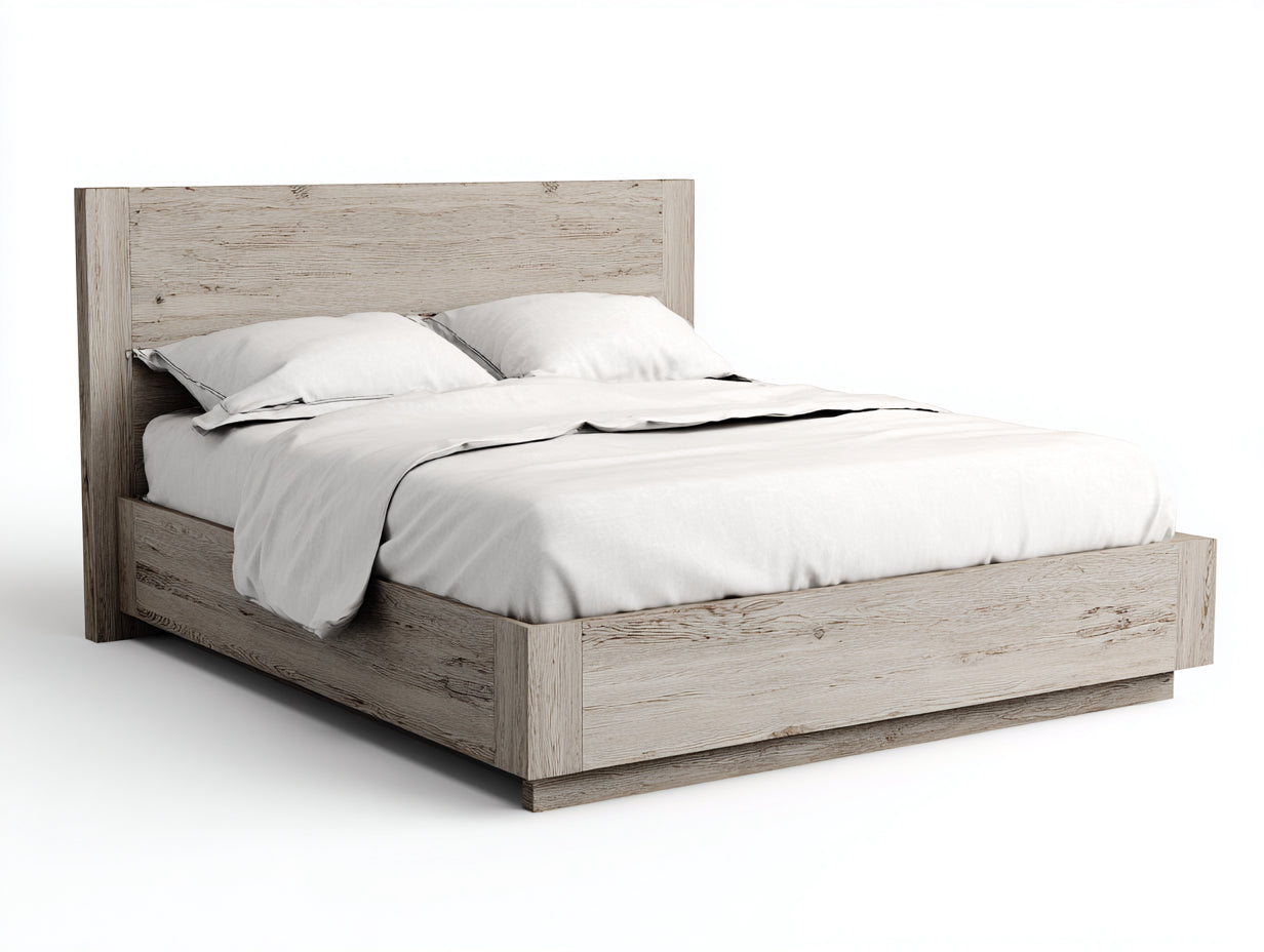 Doppelbett Holz 208x172x98 cm - Natur - modernes Schlafzimmerdesign