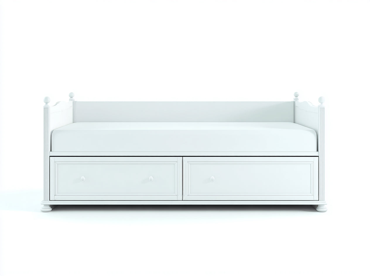 Schlafsofa Holzwerkstoff 198x88x95 cm Weiß - klassisches Tagesbett mit Stauraum für Schlafzimmer