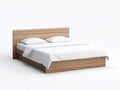 Doppelbett Holzwerkstoff 208x180x96 cm natur für Schlafzimmer - modernes Design mit breitem Kopfteil