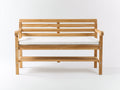 Gartenbank Holz 140x58x90 cm - Naturfarben - modernes Gartendesign