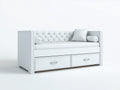 Schlafsofa Holz 202x94x90 cm - Weiß - klassisches Stauraumdesign