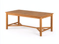 Gartentisch Holz 220x90x75 cm - Natur - klassisches Design mit Lattenplatte